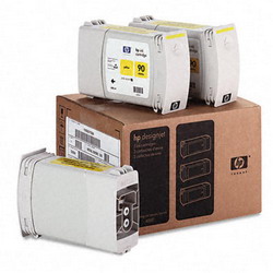 комплект расходных материалов: картридж + печатающая головка HP C5085A желтый тройная упаковка