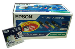 Комплект картриджей Epson EPLS050268: черный, голубой, пурпурный, желтый