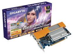  Gigabyte GeForce 8400 GS 450 Mhz PCI-E 2.0 512 Mb 800 Mhz 64 bit DVI TV HDCP YPrPb Silent