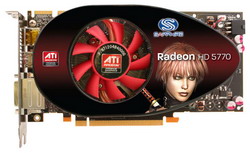  Sapphire Radeon HD 5770 850 Mhz PCI-E 2.1 1024 Mb 4800 Mhz 128 bit 2xDVI HDMI HDCP (New Edition)