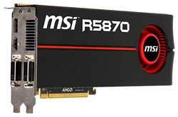  MSI Radeon HD 5870 850 Mhz PCI-E 2.1 1024 Mb 4800 Mhz 256 bit 2xDVI HDMI HDCP
