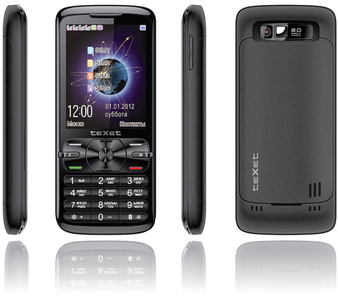Бюджетный телефон teXet TM-420 с поддержкой четырех SIM-карт Бюджетный телефон teXet TM-420 с поддержкой четырех SIM-карт