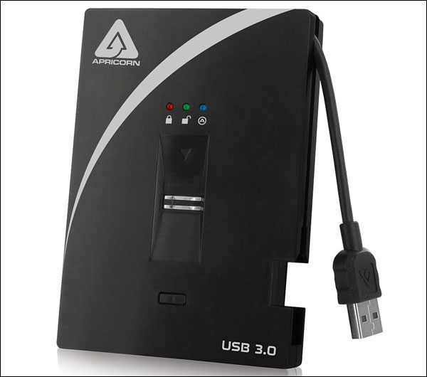 Внешний диск Apricorn Aegis Bio 3.0 распознает пользователя по отпечатку пальца Внешний диск Apricorn Aegis Bio 3.0 распознает пользователя по отпечатку пальца