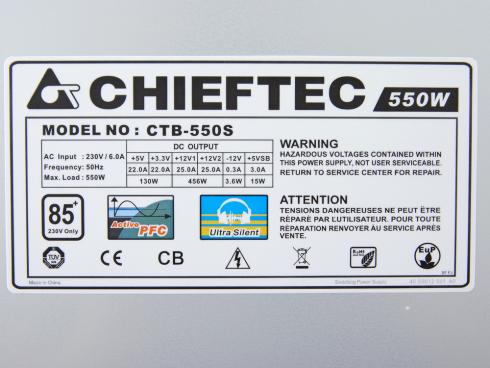 ������ ���� ������� Chieftec CTB-550S 550W (CTB-550S) ���� 2