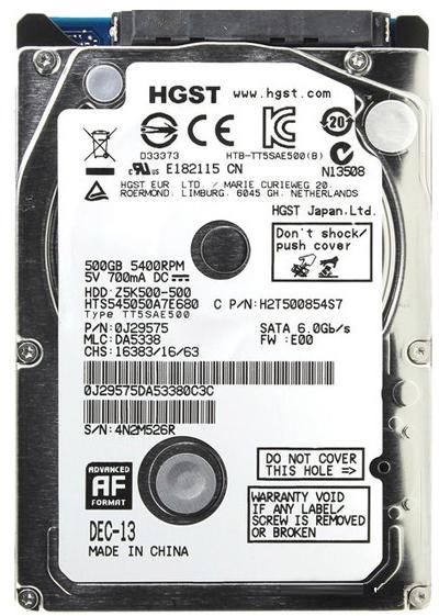 Жесткий диск Hitachi Travelstar Z5K500 500GB Жесткий диск Hitachi Travelstar Z5K500 500GB