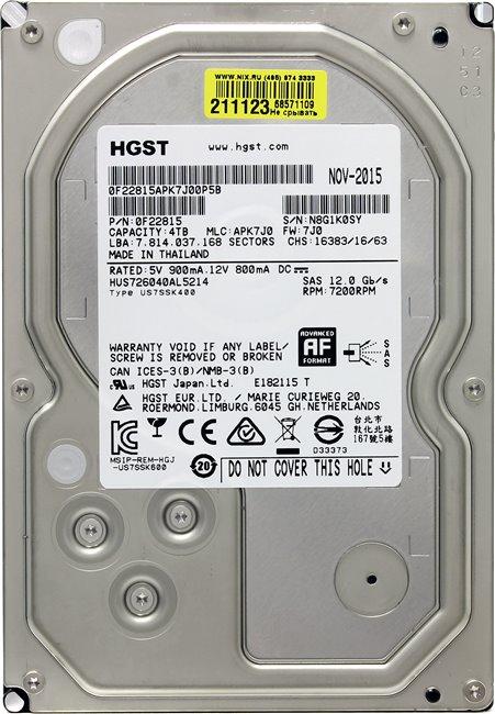 Жесткий диск Hitachi HUS726040AL5214 Жесткий диск Hitachi HUS726040AL5214
